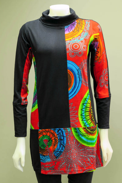 Roll Neck Printed Tunic