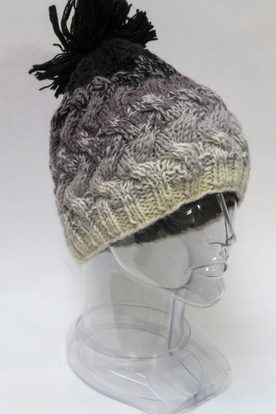 Pompom Cable Hat