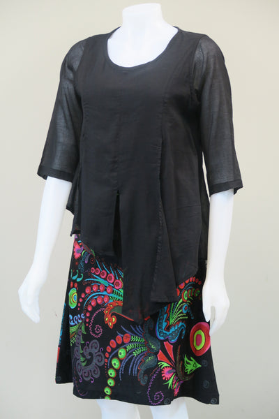 Floral Sinker & Voile Dress