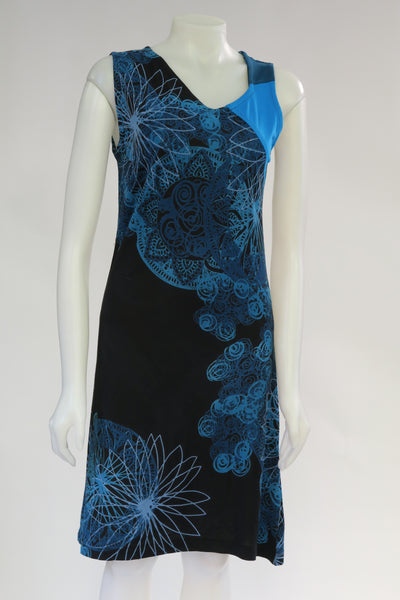 Tone on Tone Printed S/L Dress