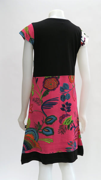 HI-D21260-PK Floral Sinker Patch C/S Dress