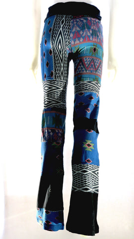 HI-P21276-BL - Printed Patch Pants