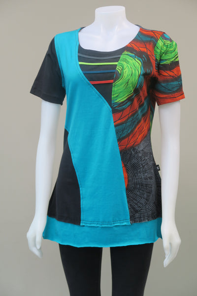 Circled Sleeved Top