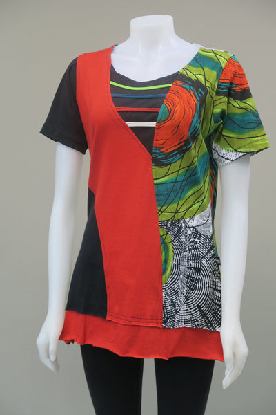 Circled Sleeved Top
