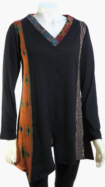 Panelled V-neck Tunic