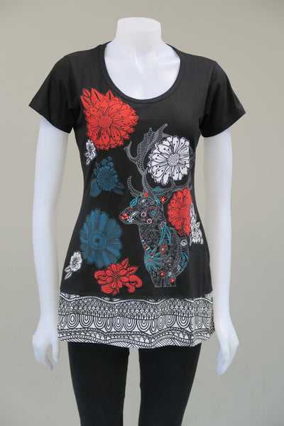 Animal Flower c/s Tops