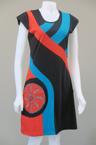 Emb. Circle Panelled c/s Dress