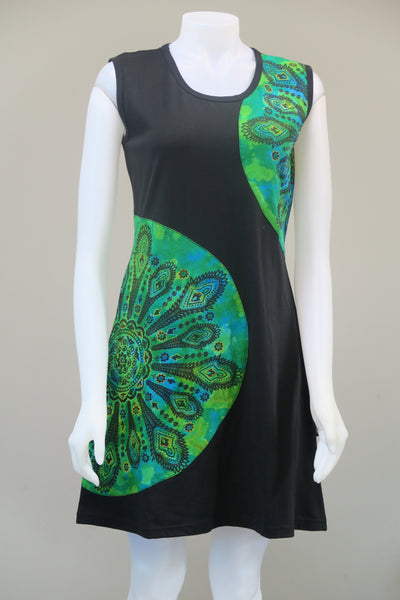 Emb. T/D Mandala s/less Dress