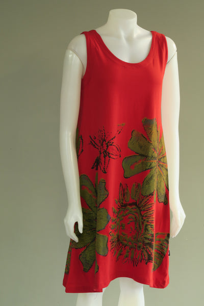Big Flower S/less Dress