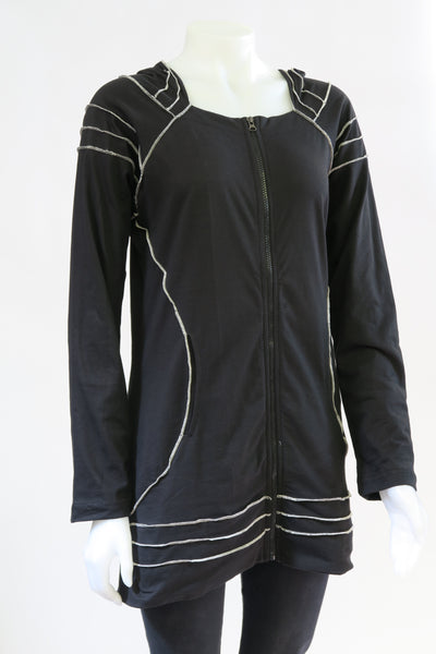 Cotton Overlock Hoodie Jacket