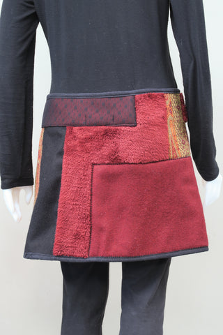 RJ-SK8815-BK - Blazer Patch Belt Skirt