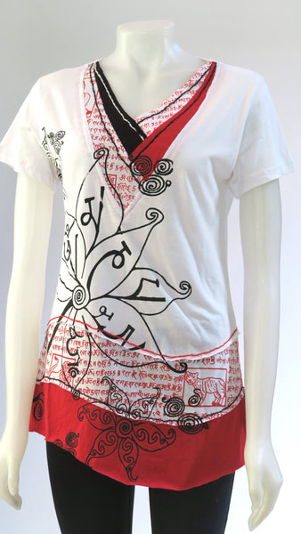 Cotton Mantra Flower 1/2 Sleeve Top