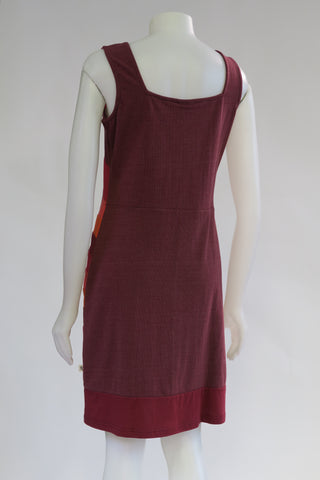 TT-D20345-MA Org Cotton/Jaquard Patch S/L Dress