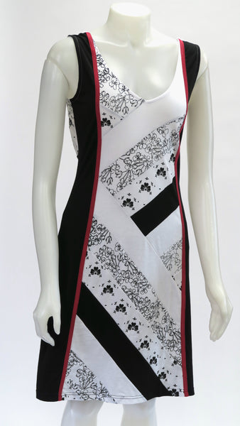Organic Printed Patch Sleeveless Dress Dress