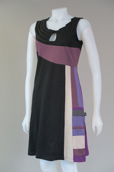 Multi Col. Panel Sinker Sleeveless Dress 