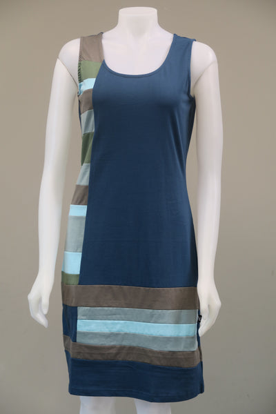 Organic Cotton Panelled s/less dress