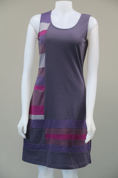 Organic Cotton Panelled s/less dress