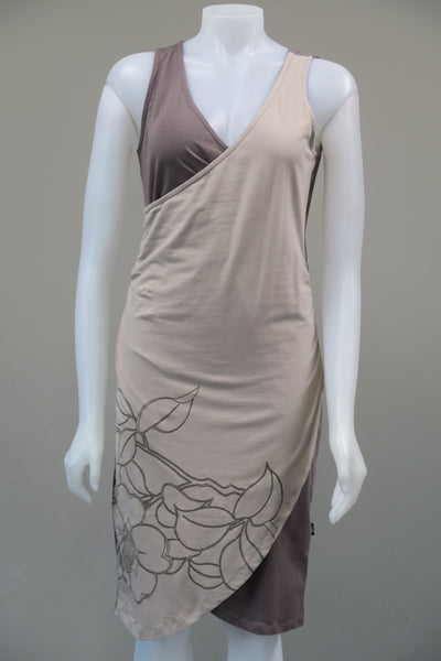 Organic Lycra  S/Less Rouched Poppy Dress