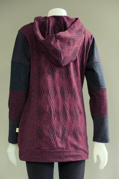 TT-J9929-MA - Org. Cotton Diamond Jacquard Hoody