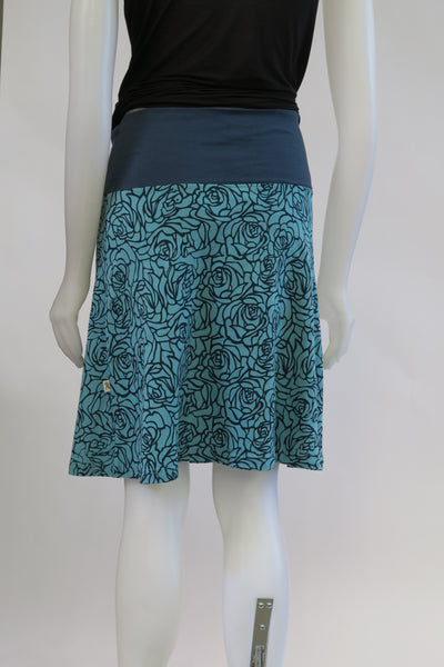 TT-SK20316-AM Org Cotton Emb Rose Skirt