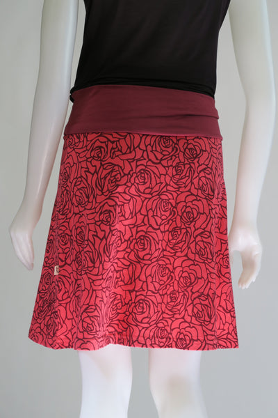 TT-SK20316-HR Org Cotton Emb Rose Skirt