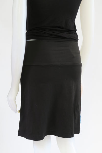 TT-SK20335-BK Org Cotton Rainbow Skirt