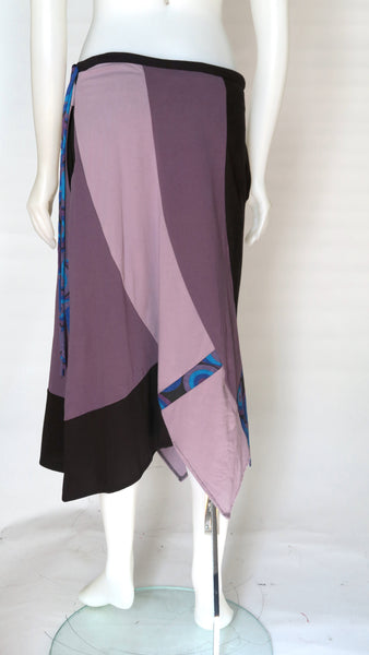 TT-SK22312-BL Organic Cotton Panelled Long skirt