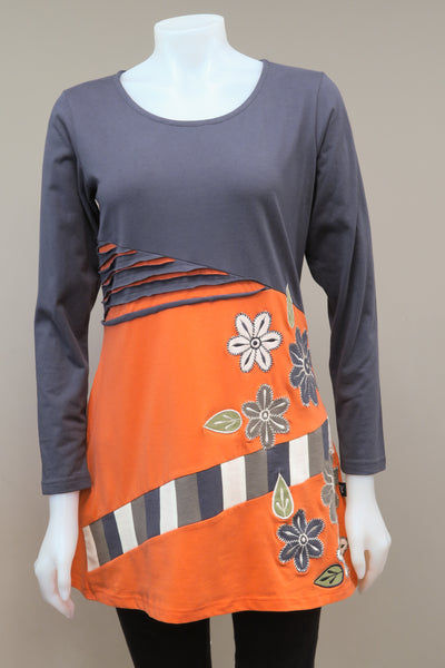Organic Cotton Patch Flower Tunic
