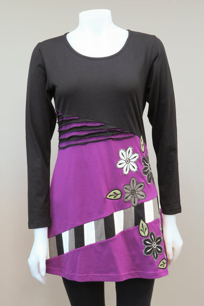 Organic Cotton Patch Flower Tunic