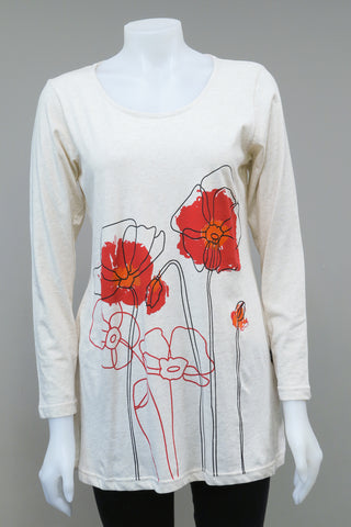 TT-T1876-CR - Organic Cotton Poppy Top