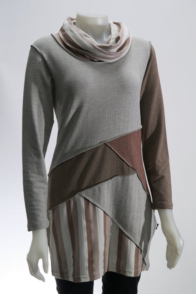 Jacquard Patch Overlock Tunic