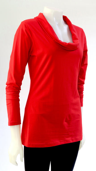 TT-T22325-RD Organic Cotton Recycled Polyester Long Sleeve Top