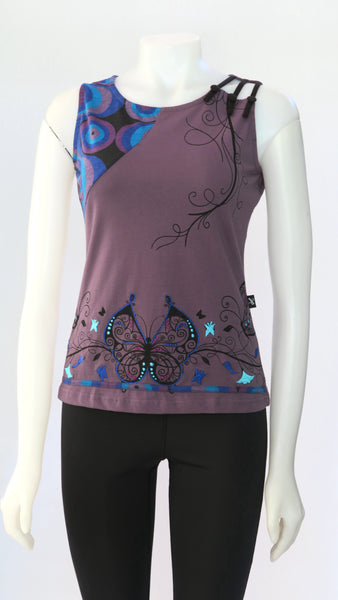 Organic Cotton Butterfly S/Less Top