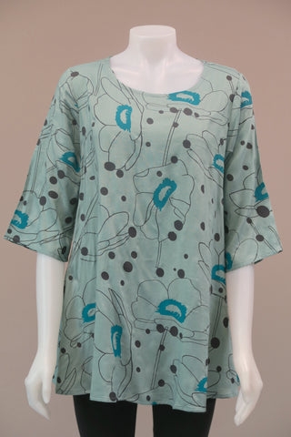 Flex Sleeved Poppy Top