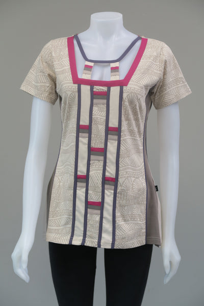 Organic Cotton Print Panel c/s Top