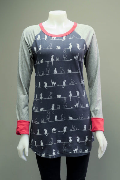 Org. Cotton Funky Cat Top