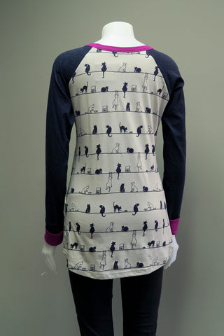 TT-T9905-LGRR - Org. Cotton Funky Cat Top