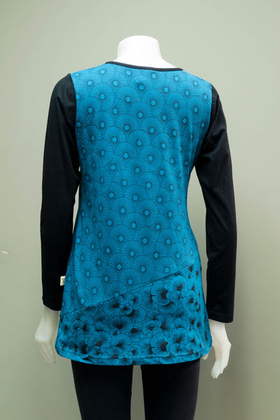 TT-T9907-PE - Org. Cotton Print Patch Tunic