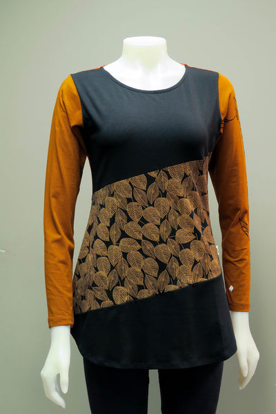Org. Lycra Leaf Print Top