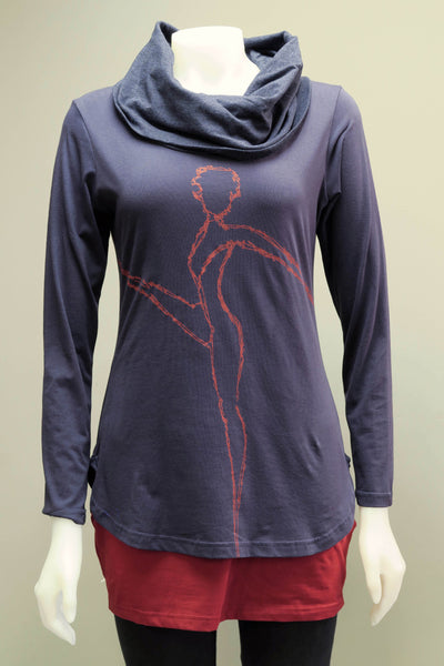 Org. Cotton Lycra Ballerina Overlay Tunic