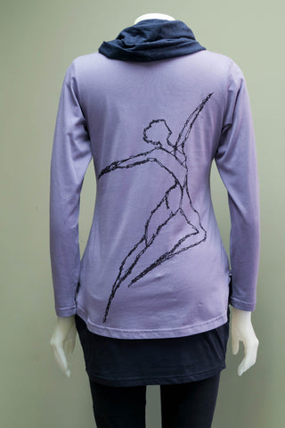 TT-T9917-RV - Org. Cotton Lycra Ballerina Overlay Tunic