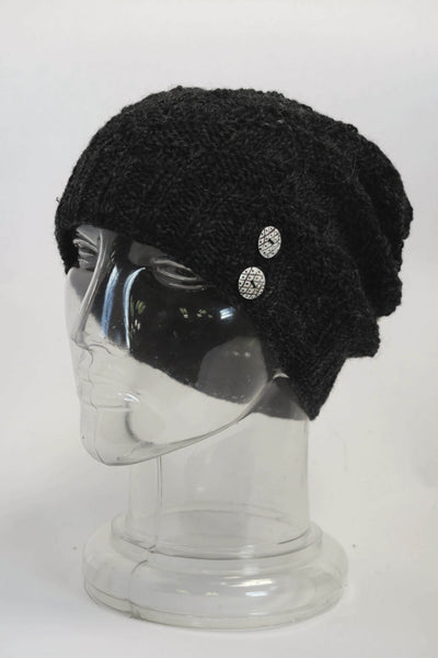 Single Ply Button Wool Hat