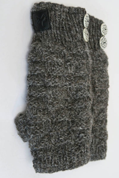 Single Ply Button Wool Hand Warmers