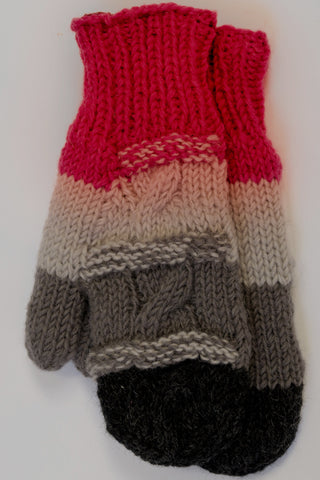 4 Colour Cable Mitts