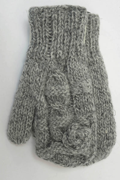 Flower Wool Mitts